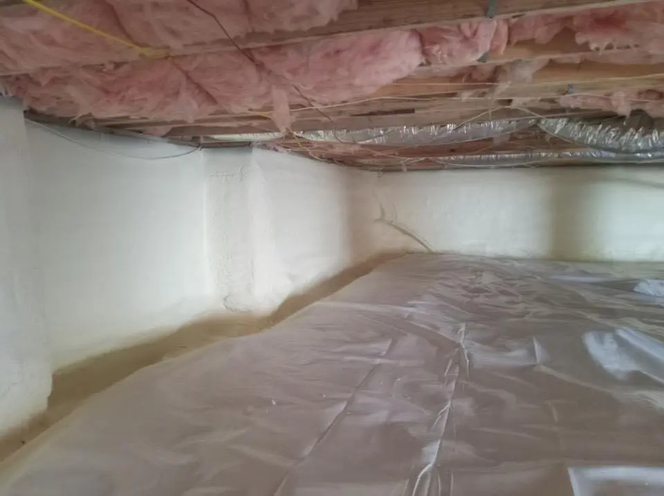 Crawl space encapsulation with closed-cell spray foam for Attic Insulation in Silver Springs Shores